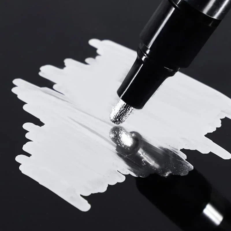 3/2/1PCS Chrome Mirror Marker Pen 2mm – DIY Gold & Silver Permanent Paint Pen for Touch-Up, Model Painting & Marking