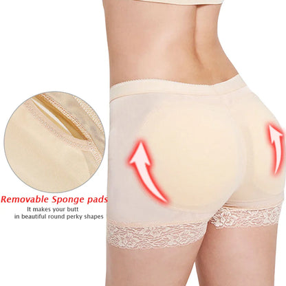 Women’s Padded Seamless Underwear – Fake Buttock Body Shaper Panties, High Waist Hip Enhancer & Tummy Control Shorts