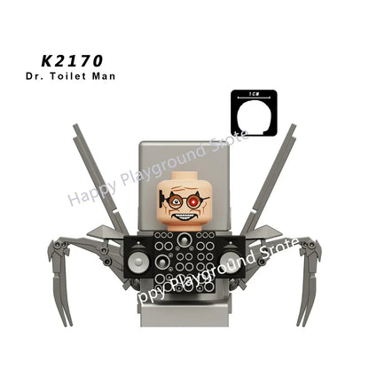 KDL Skibidi Toilet Man Anime Block Figures – TVMan, Titan, Cameraman & Speakerman Model Toy Gift for Kids