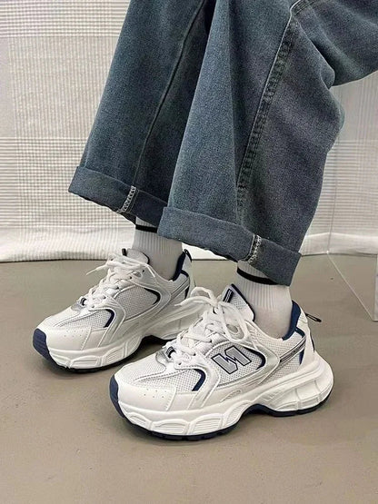 Women's Luxury Thick Sole Sneakers – Breathable Mesh Casual Fashion Trainers