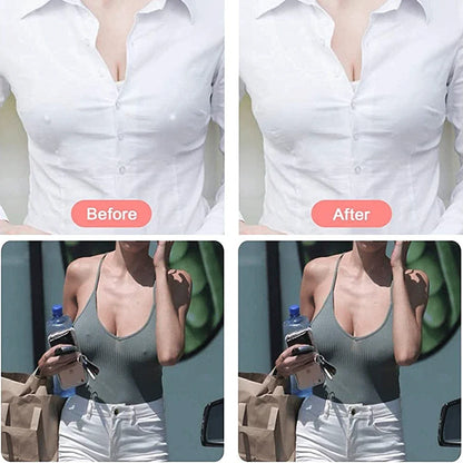 Women’s Push-Up Adhesive Bra – Strapless Silicone Bra, Reusable Breast Lift Tape & Nipple Covers
