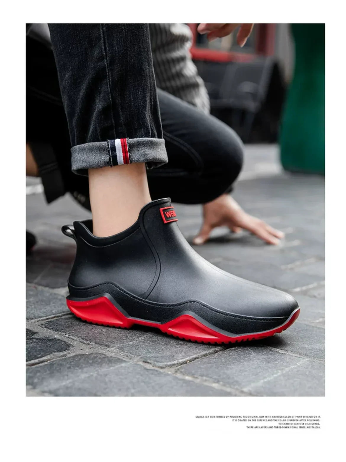 New Waterproof Rain Shoes for Women & Men – Ankle Rain Boots, Anti-Slip, Wear-Resistant, Plush for Summer & Winter