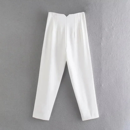 Women High Waist Office Pants - Fashion Formal Pencil Trousers for Workwear Business & Casual Outfits