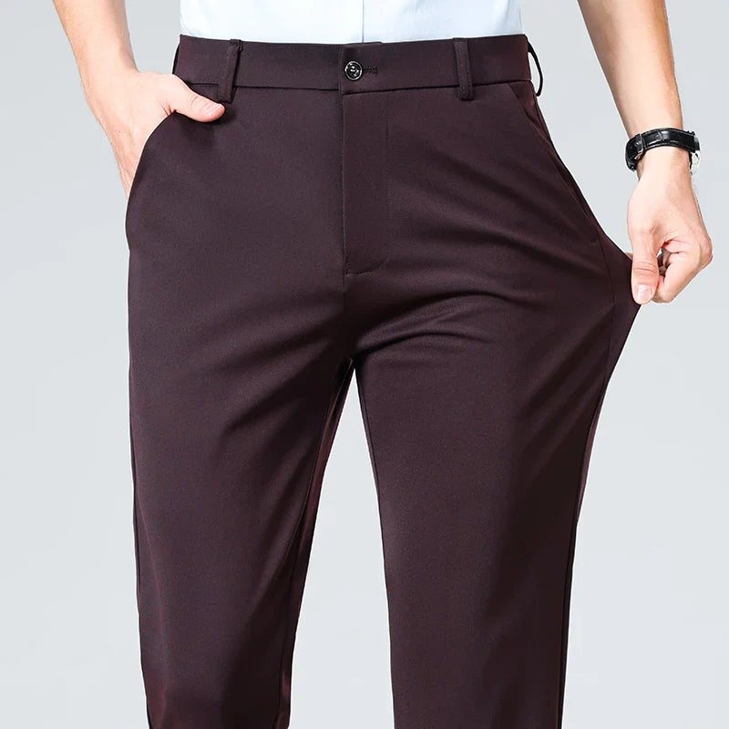 Men's Business Casual Dress Pants - Slim Formal Work Trousers for Summer & Autumn