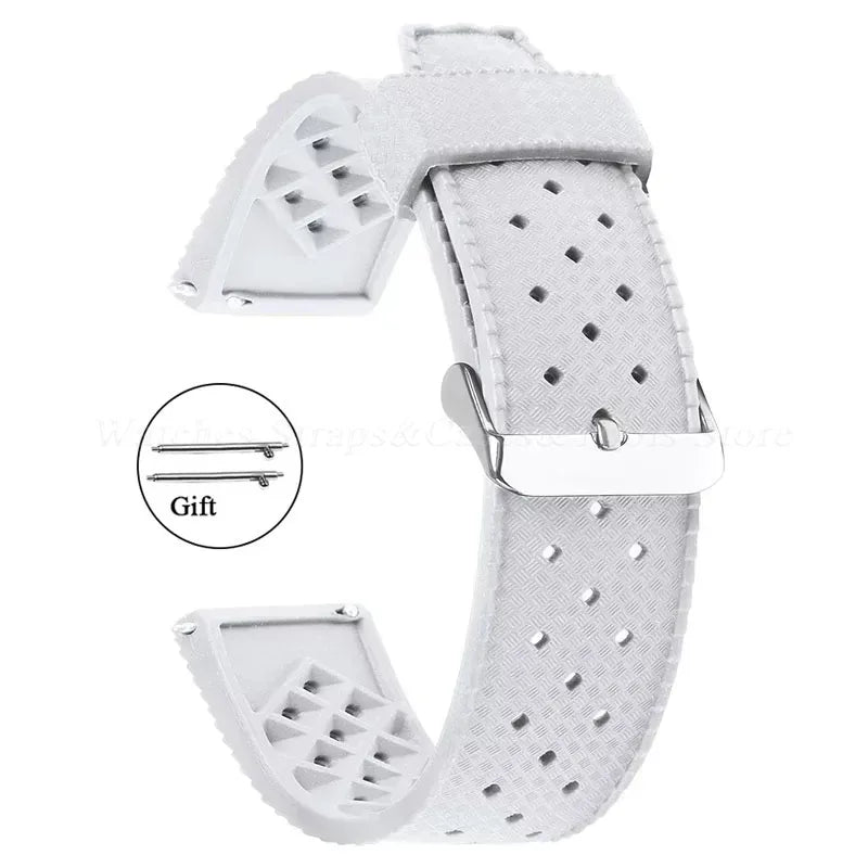 Premium Tropic Silicone Watch Strap – 20mm & 22mm Quick Release Waterproof Rubber Bracelet for Seiko, Oris & Omega
