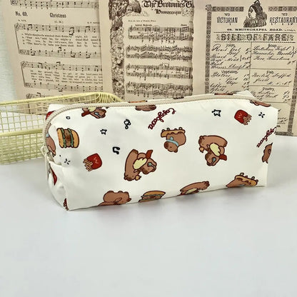 INS Capybara Four-Layer Large Capacity Pen Bag - Cute Cartoon Pencil Case, Stationery Organizer & Storage Bag for Students, Perfect Gift