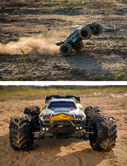 ZWN 1:16 4WD RC Monster Truck – 70KM/H High-Speed Drift Remote Control Car with LED for Kids, vs Wltoys 144001