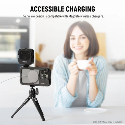 NEEWER Phone Cage Video Rig — Dual Handles Stabilizer for iPhone 15 Pro / Pro Max | Smartphone Video Recording Rig