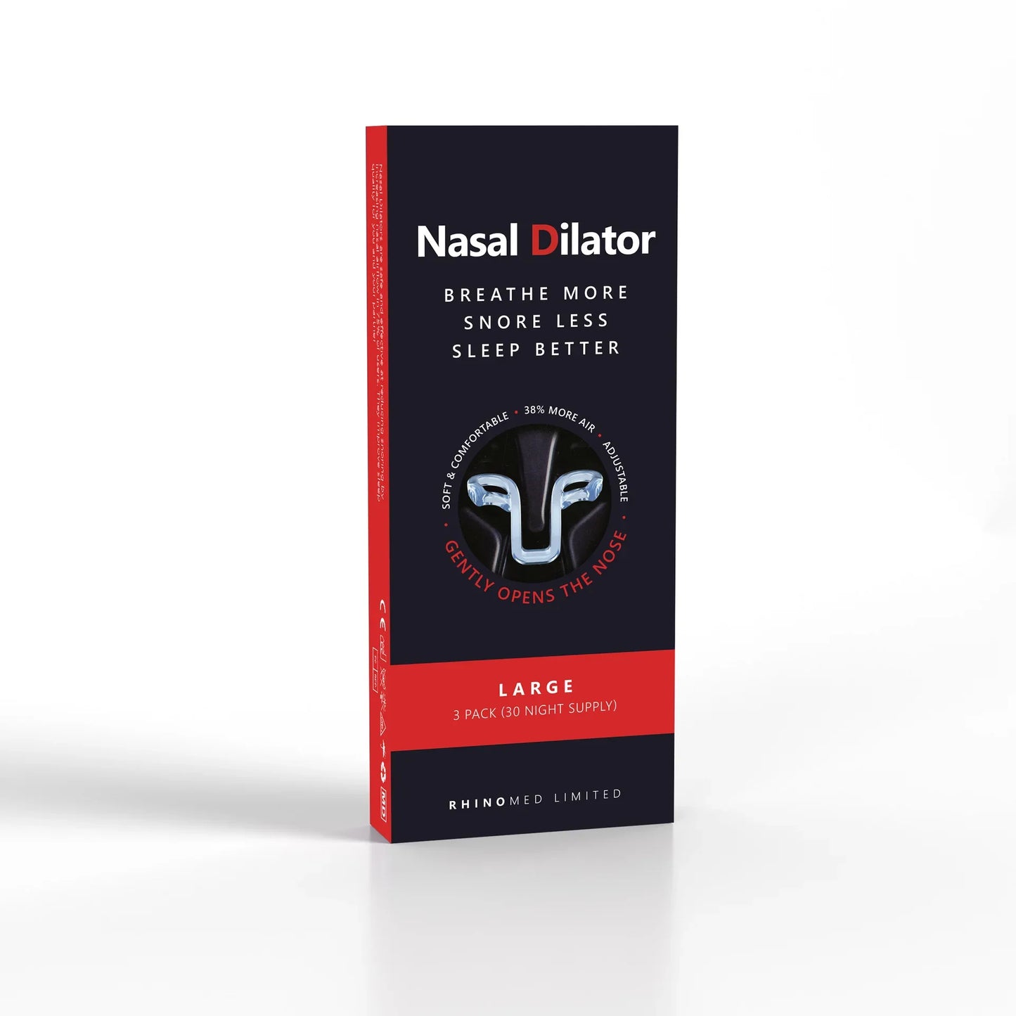 Silicone Anti-Snoring Nose Clip – 3 Sizes Elastic Nasal Dilator for Better Airflow & Comfortable Sleep