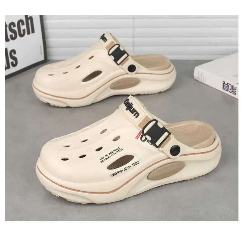 Classic Summer Men’s Clogs – Breathable EVA Garden Shoes, Outdoor Beach Slides & Home Sandals