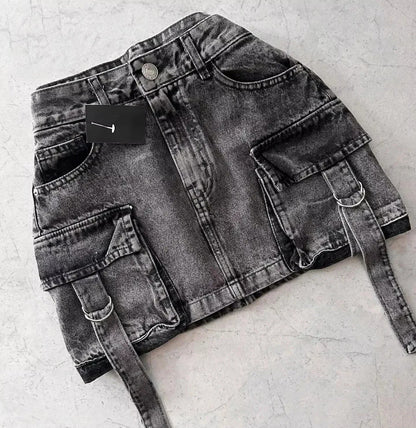 Y2K Retro British Flag Graphic Print Mini Shorts — Harajuku Gyaru Goth Slim Fit Low Rise Denim Shorts for Women