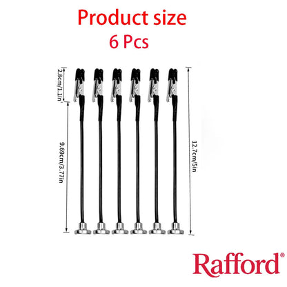 Rafford 12Pcs Model Painting Clip Set - Bendable Alligator Clips with Rubber Tips and Magnetic Base for Hobby Airbrush