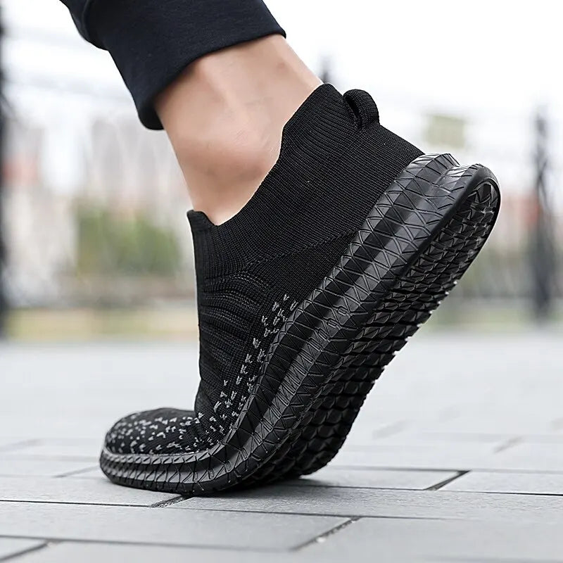 Men's Breathable Slip-On Sneakers | Comfortable Running & Walking Shoes | Outdoor Jogging Footwear