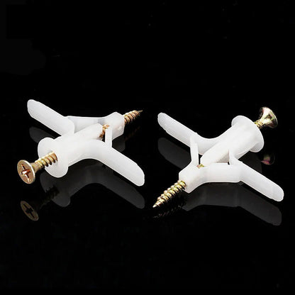 Plastic Expansion Drywall Anchor Kit — Self-Drilling Screws for Gypsum Board, Hollow Brick & Fiberboard