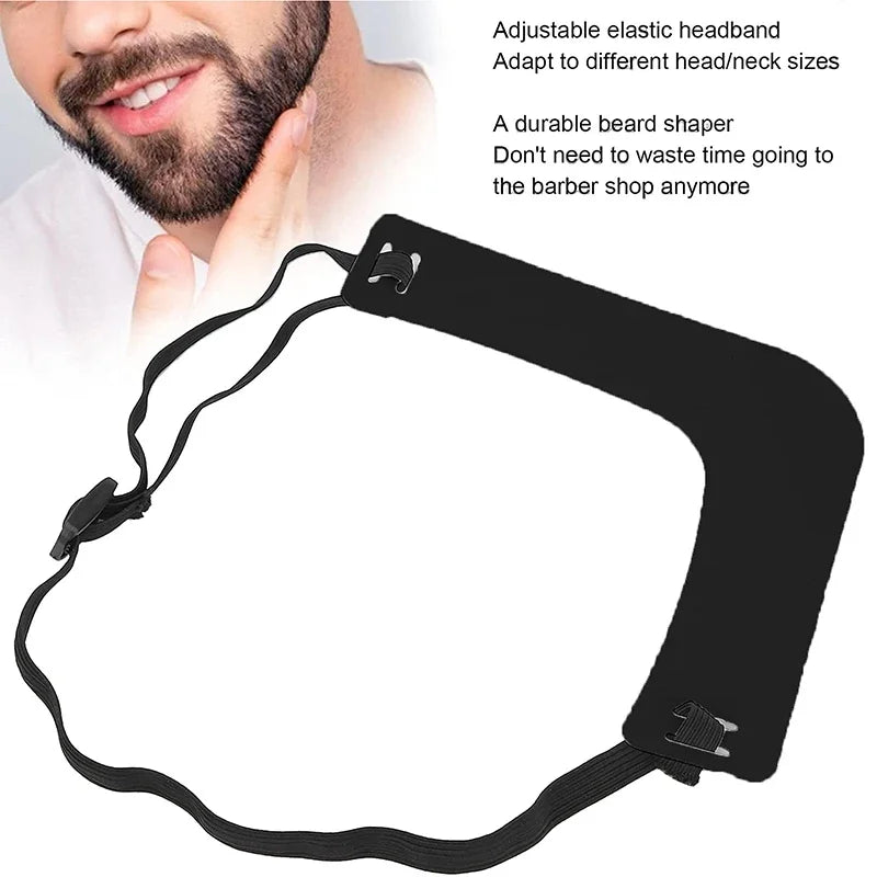 Beard Shaper Neckline Template – Ultimate Beard Guide Trimmer & Shaving Stencil for Men