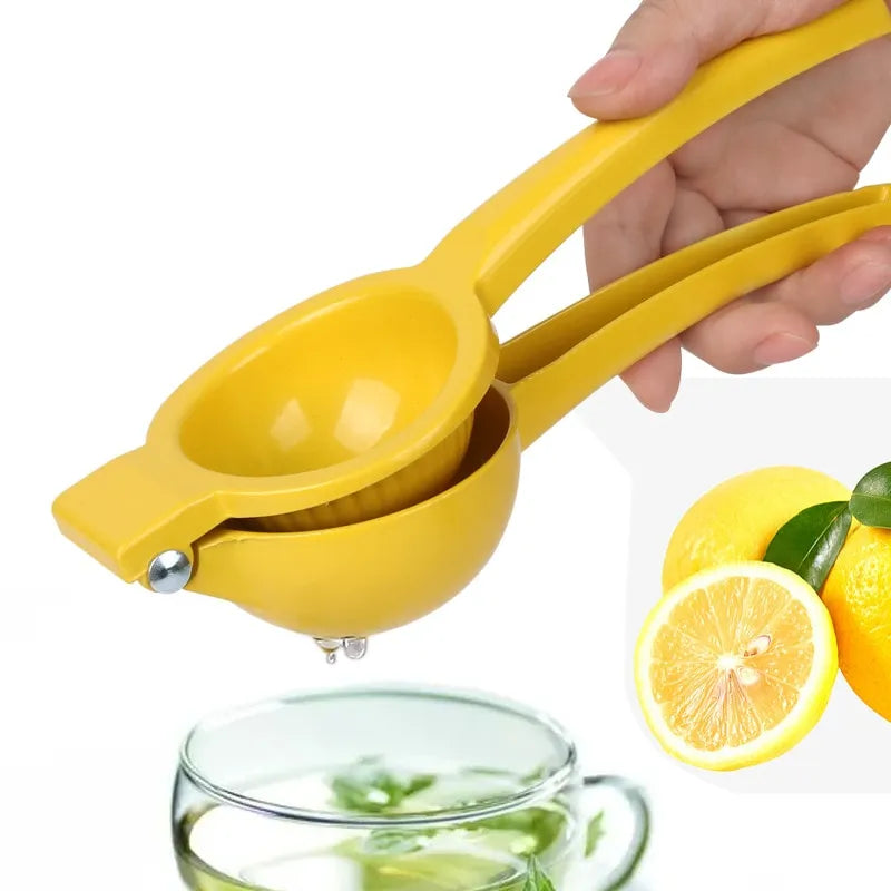 Aluminum Alloy Manual Lemon Squeezer - Hand-Pressed Orange Fruit Juicer for Home Use - Portable and Practical Kitchen Tool