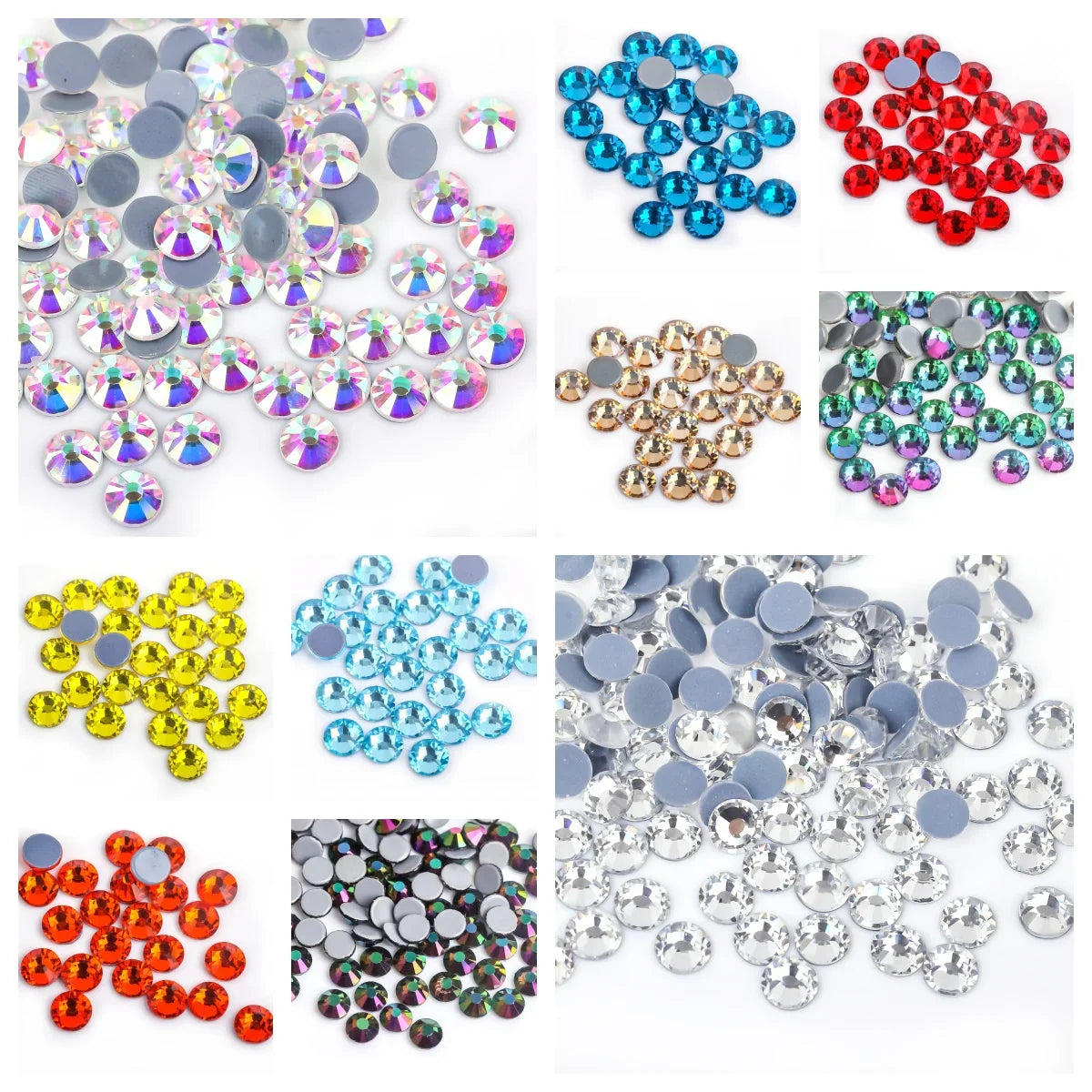 Premium Hot Fix Rhinestones – High Quality Glass Crystal Flatback Iron-On Glitter Rhinestones for Clothing & Crafts