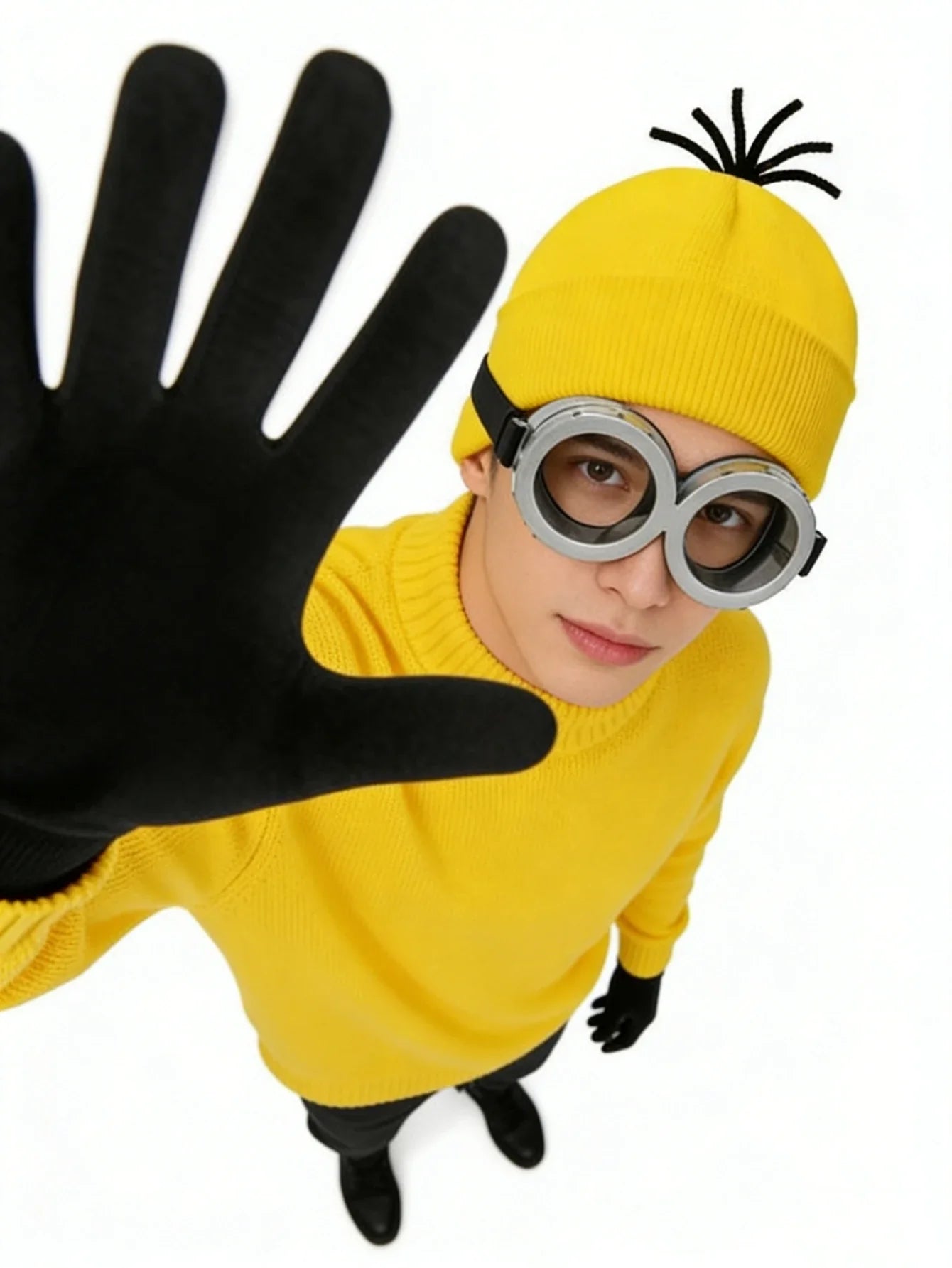 4-Piece Halloween Costume Set - Hat, Gloves & Glasses Strap Cosplay Party Accessories