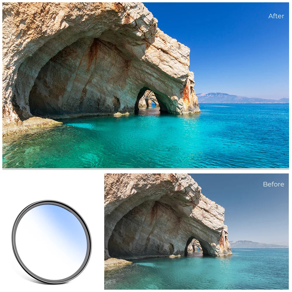 K&F Concept Ultra Slim MC UV Protection Filter — Multi-Coated HD Lens Filter (37mm to 82mm)