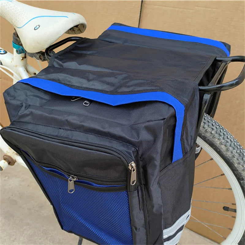 2-in-1 Cycling Double-Side Rear Rack – Camo Trunk Bag & Bike Pannier for Mountain & Road Bikes