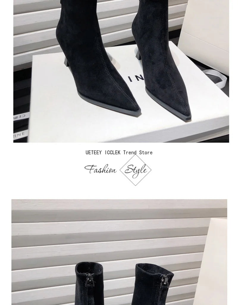 Leopard Print Women’s Ankle Boots – Fashionable High Heel Short Booties, Elegant Dancing & Party Prom Shoes