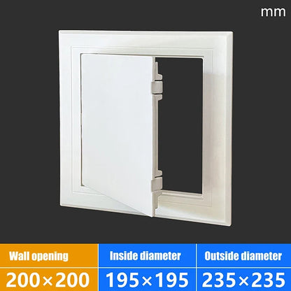 ABS Access Panel Door - White Push Type Inspection Hatch Cover For Wall, Ceiling & Maintenance Openings