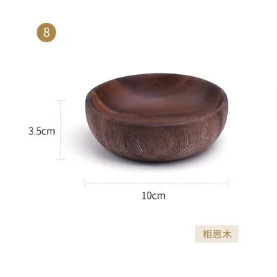 Natural Wooden Kitchen Bowl – Household Fruit & Salad Bowl with Wooden Utensils for Home & Restaurant
