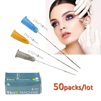 Disposable Blunt-Tip Cannula Needles — 22G-30G, 50mm & 70mm Micro Body Piercing Syringe
