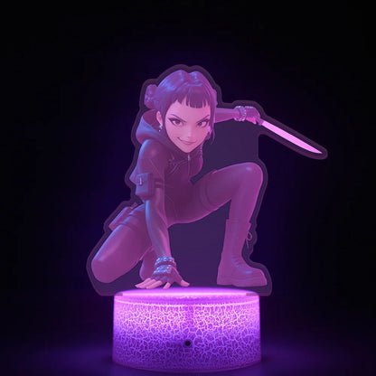 K-Pop Demon Hunters LED Night Light – Zoe, Mira, Rumi, Saja 16-Color Remote Control