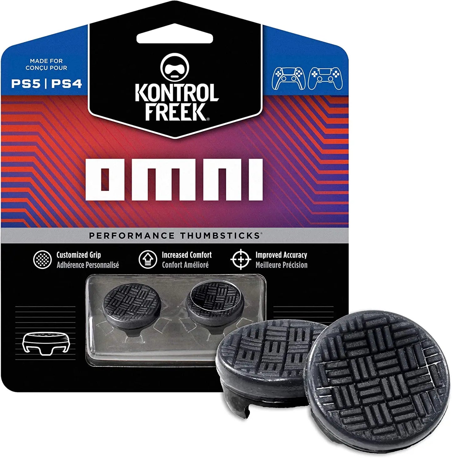 2PCS Performance Thumb Grip Caps — Silicone Analog Stick Covers for PS4 & PS5 Controllers