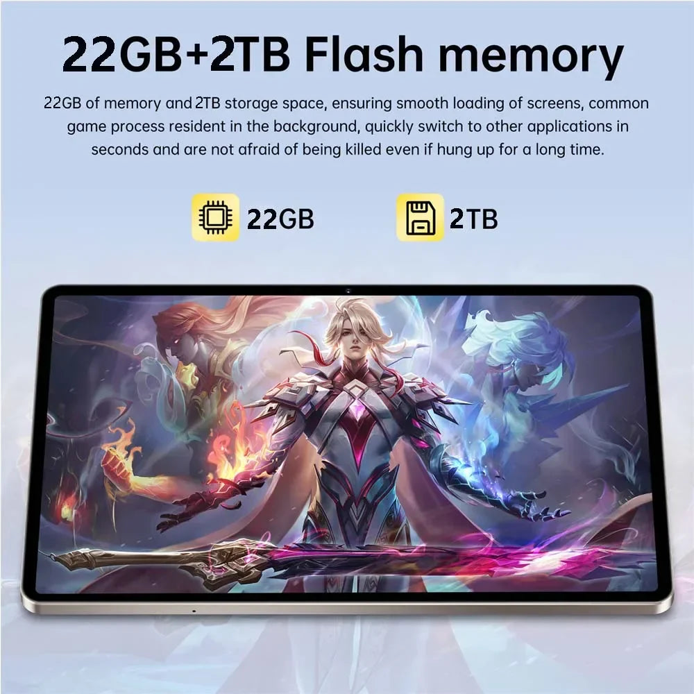 10.1" S10 Ultra Kids Tablet – Global Edition Android 15, 5G Dual SIM, Gaming Tablet 22GB+2TB, 10000mAh
