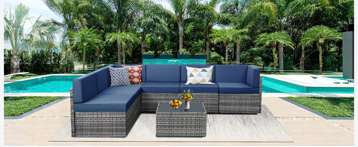 Outdoor Sectional Chair Set – Weather-Resistant Patio Furniture for Garden, Deck, or Backyard