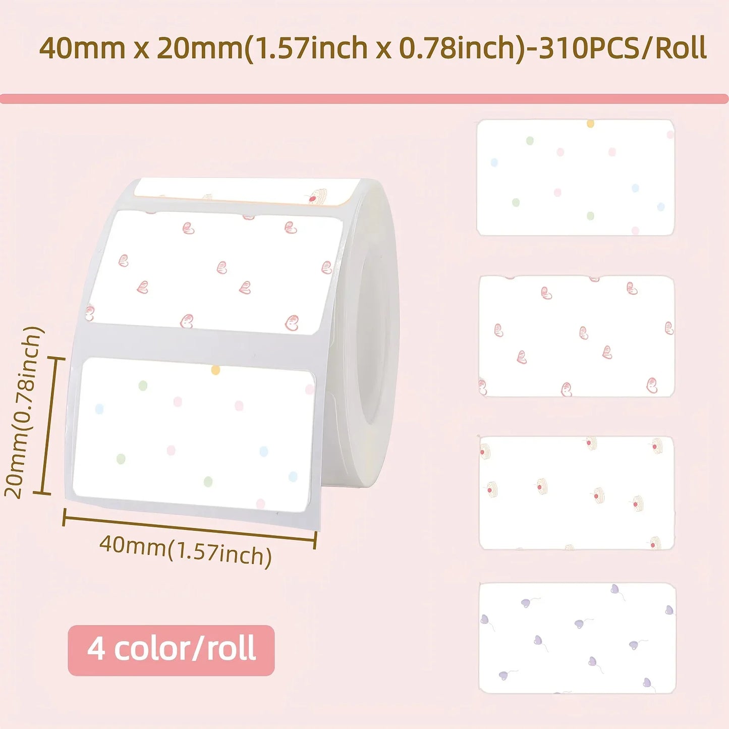 P50 Mini Portable Wireless Thermal Label Printer – Supports 12-50mm Colorful Thermal Paper