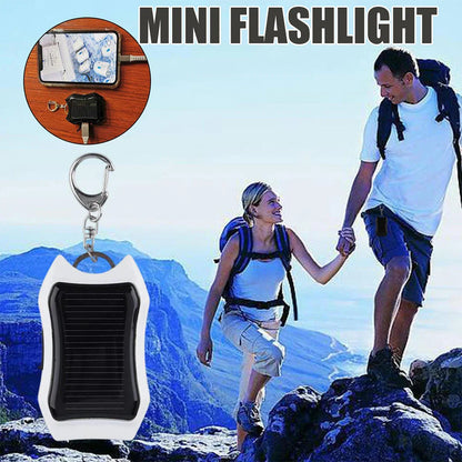 Mini Solar Charger Keychain - 1200mAh Portable Battery Pack for Fast Charging Phones, Tablets, and Players - Handy Cellphone Backup Power Bank