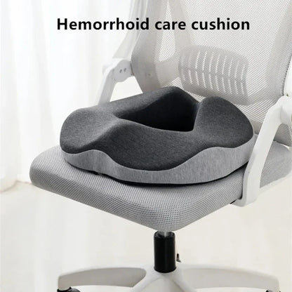 Ergonomic Memory Foam Donut Seat Cushion — Office & Home Comfort Pillow for Tailbone Pain, Hemorrhoids, Sciatica, Bed Sores