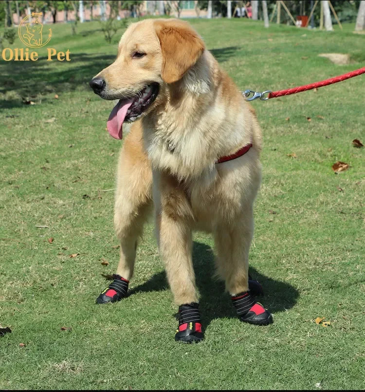 Dog Shoes Waterproof Rain Boots — Anti-Slip, Warm Snow & Reflective Protection for Small and Large Pets