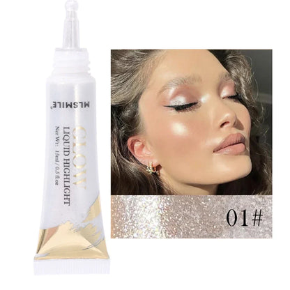 Liquid Highlighter Makeup – Pearlescent Face & Body Contour Glow, Brightening Bronzer Shimmer Illuminator Cosmetics