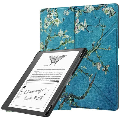 Kindle Scribe 2024 10.2″ Case — PU Leather Multi-Folding Stand with Smart Auto Wake/Sleep and Pencil Holder Ebook Cover