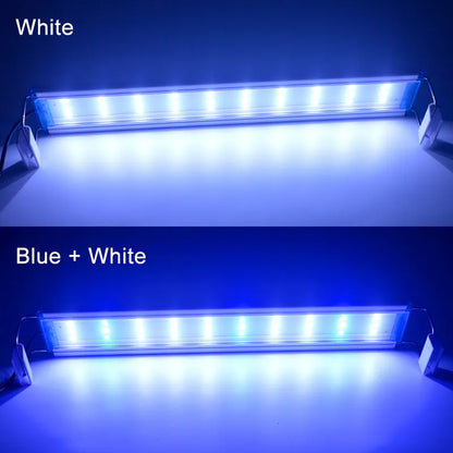 Super Slim Aquarium LED Light: Waterproof Bright Clip Lamp for Fish Tanks - Blue LED Grow Lighting for Aquatic Plants, 220v