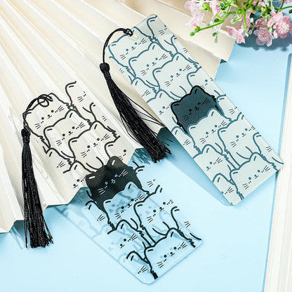 Horror Movie Fan Bookmark — Knife-Shaped Acrylic Bookmark with Tassel for Study & Reading