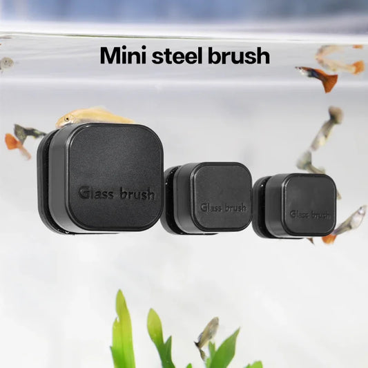 Mini Square Magnetic Brush – Strong Magnetic Cleaner for Fish Tanks, Algae Removal for Small Aquariums