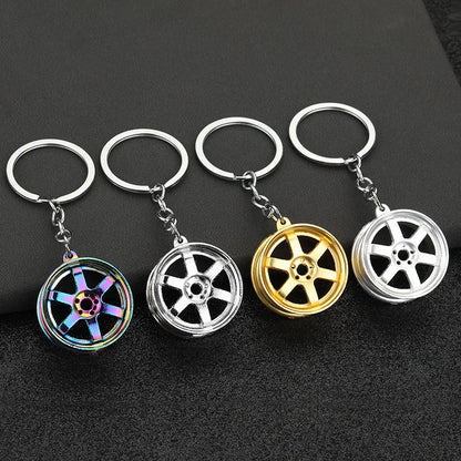 Creative Gear Head Keychain – Speed Gearbox & Turbo Hub Brake Disc Pendant for Car Keys, Shock Absorber Keyring