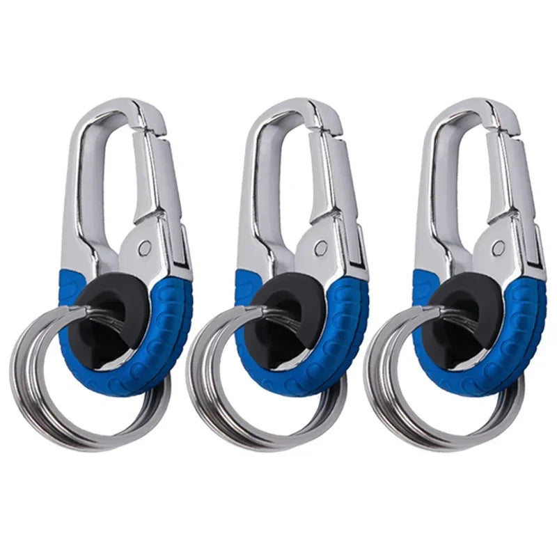 Men’s Stainless Steel Keychain Buckle – Carabiner Hook Key Ring for Outdoor & Car Accessories