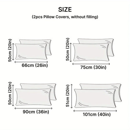 2-Piece Zippered Waterproof Pillow Covers – Oil-Resistant Knitted Pillow Protectors for Bed