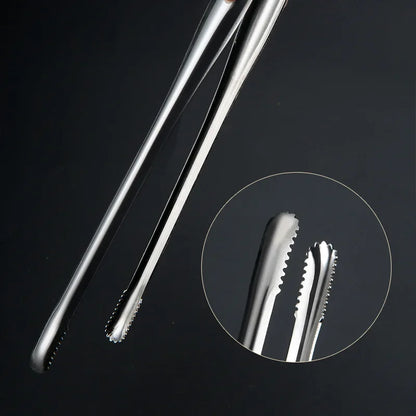 Stainless Steel Grill Tongs – Non-Slip Food Clip, BBQ Steak, Bread Tong, Cooking Utensils, Party Kitchen Gadgets