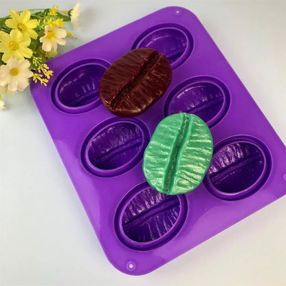 Coffee Bean Silicone Mold – DIY Handmade Soap, Fondant, Chocolate & Mousse Cake Decorating Tool