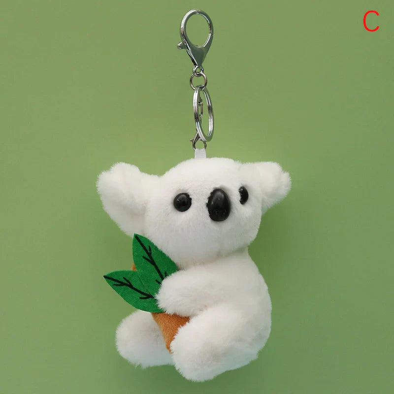 Cute Koala Plush Keychain – Soft Toy Keyring, Bag Pendant, DIY Jewelry Accessory, Novelty Gift Charm for Women