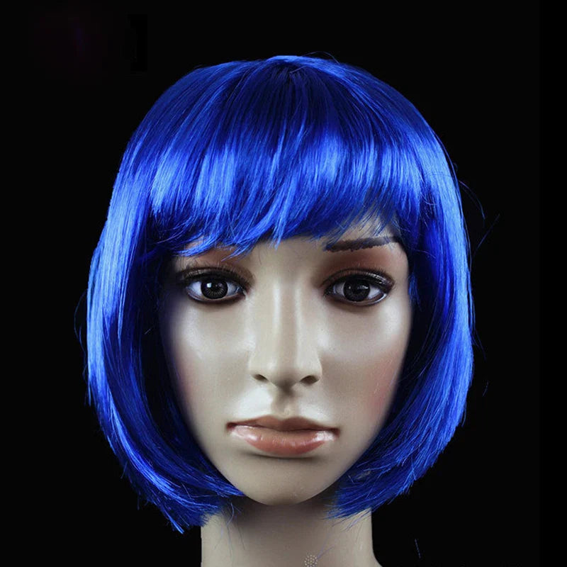 Pretty Short Bob Wig for Women – Natural Fashion Synthetic Wig for Halloween, Cosplay, Anime, and Daily Party Wear