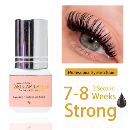 ARTSTAR 5ml Eyelash Extension Glue – Fast-Drying 0.5S/1S/2S Adhesive, Low-Odor, Long-Lasting Lash Glue