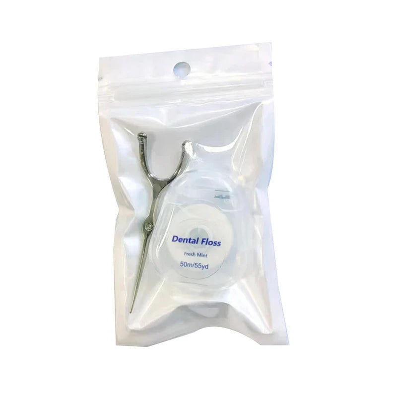 Stainless Steel Toothpick & Dental Floss Holder Set – Reusable Y-Shape Eco-Friendly Teeth Cleaning Tool